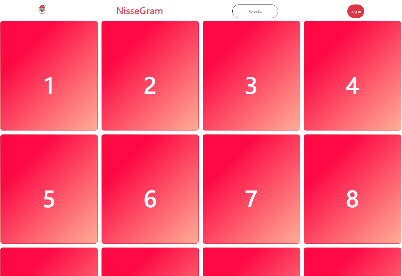 Website with red cards